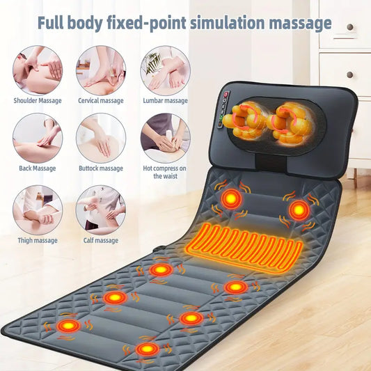 MASTECK Full Body Massager Mat with Shiatsu Neck Massager